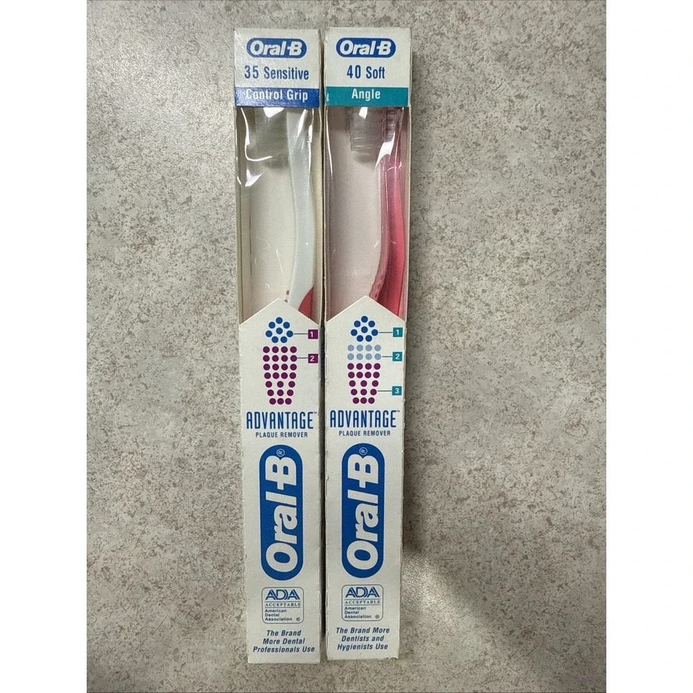 New VTG 90s Oral B Advantage Toothbrush Lot of 6 J1